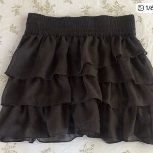 American Eagle skirt black tiered with sparkle NWT